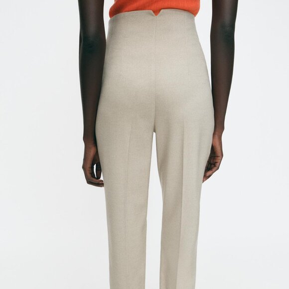 Zara High Waisted Pants in Tan (S) - Picture 2 of 6